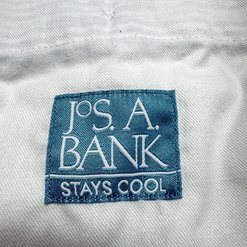 Jos A Bank‎ Dress Pants Mens 38 Blue Striped Classic Fit Pleated Cotton 38x29